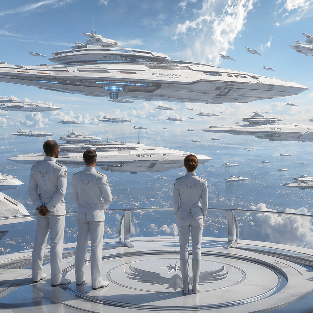 IPF — The Interstellar Peace Force was founded by three species who had just finished a war that killed a combined population of forty billion and wanted to make certain it never happened again